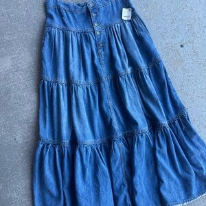 Free People Tiered Maxi Skirt Size Small NWT